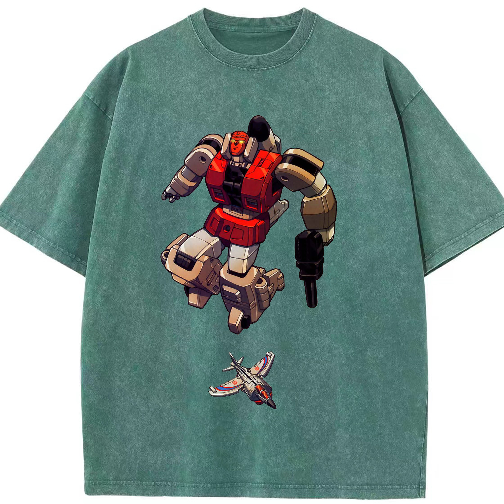 （画像用）  綿100% ヴィンテージ風 半袖Tシャツ（フロントプリント）